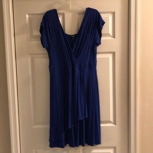 Plus size blue dress